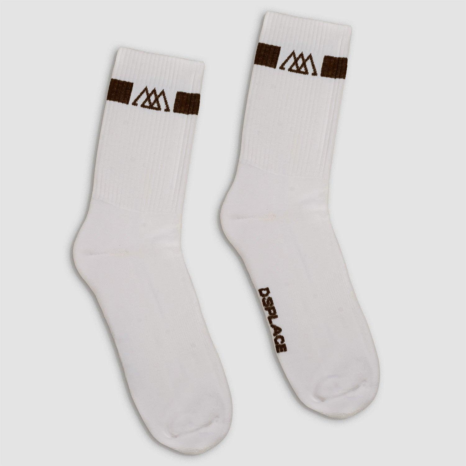 Racer Socks - White / Brown