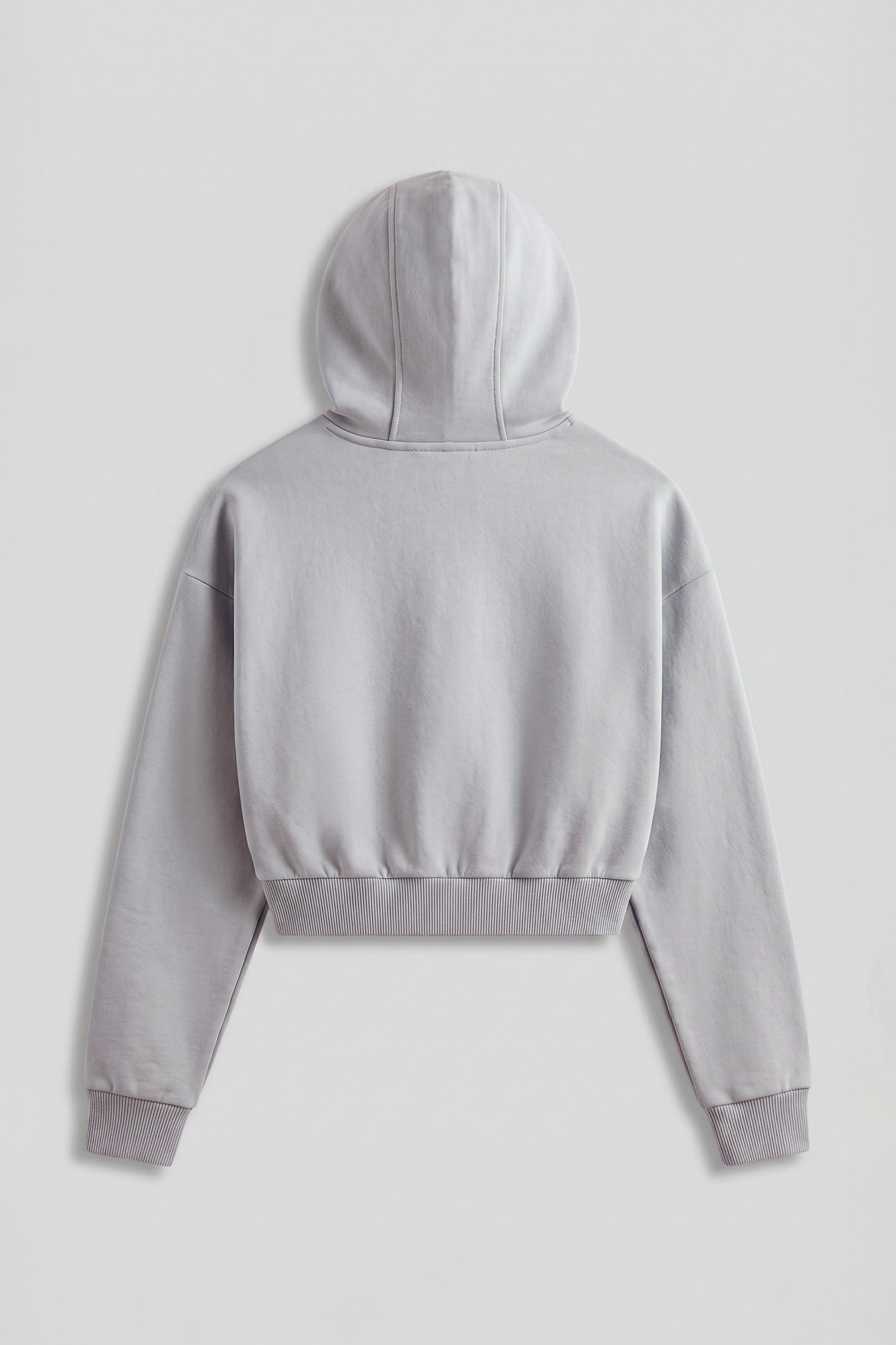 Zyra Cropped Zipper Hoodie - Baby Blue University Logo