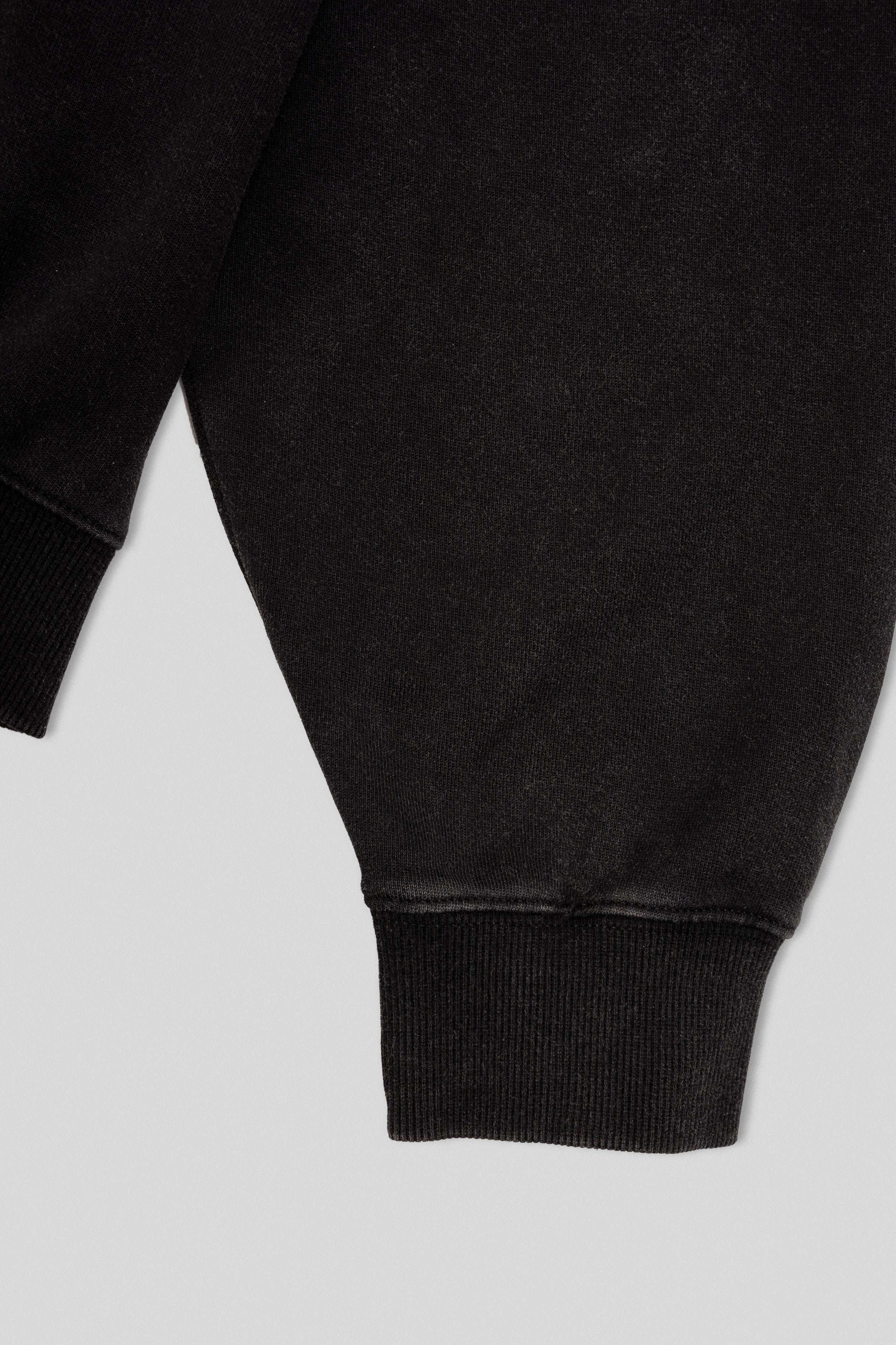 Arden Zipper Hoodie - Washed Black