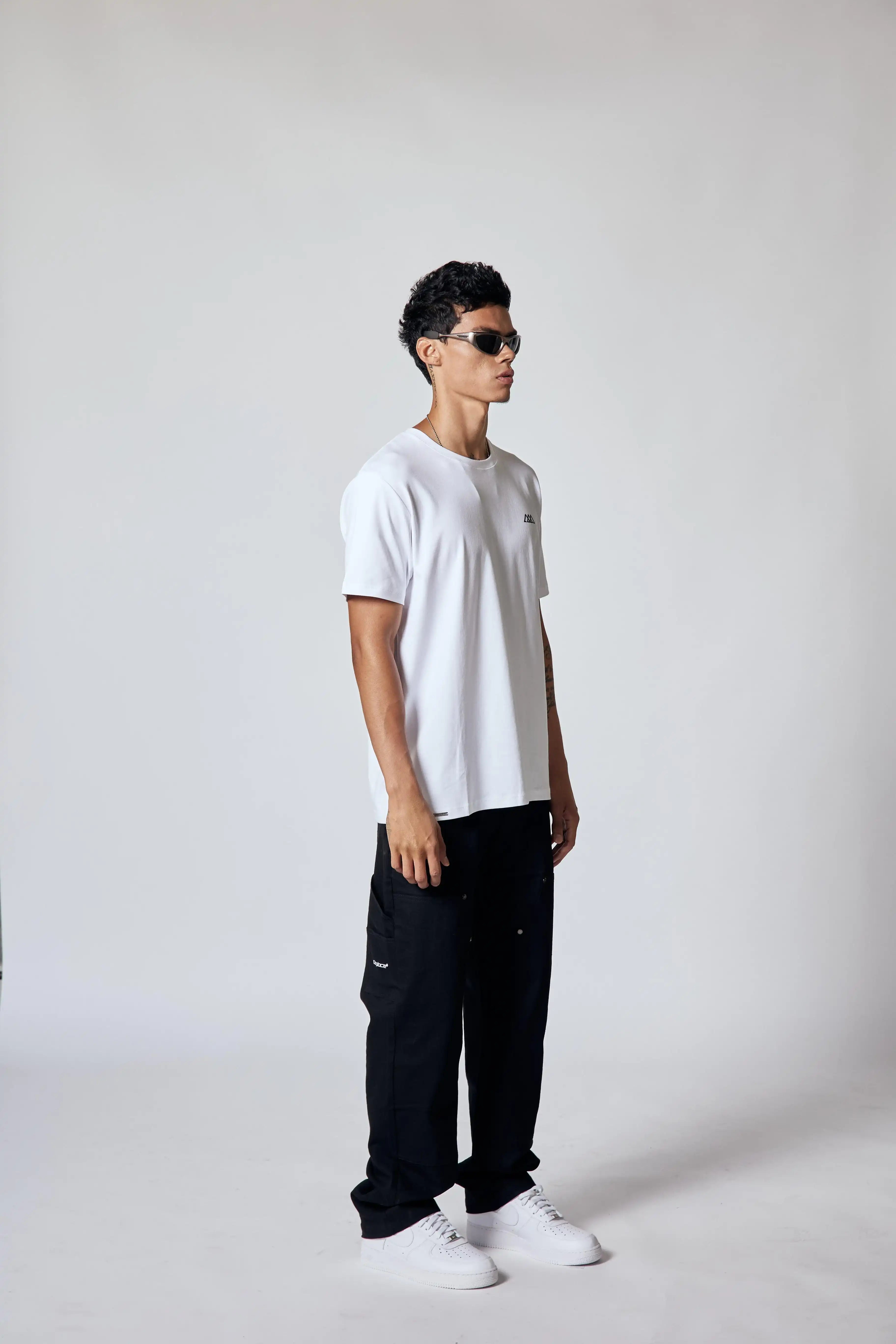 Chaos Logo Tee - Salt White / Black Logo