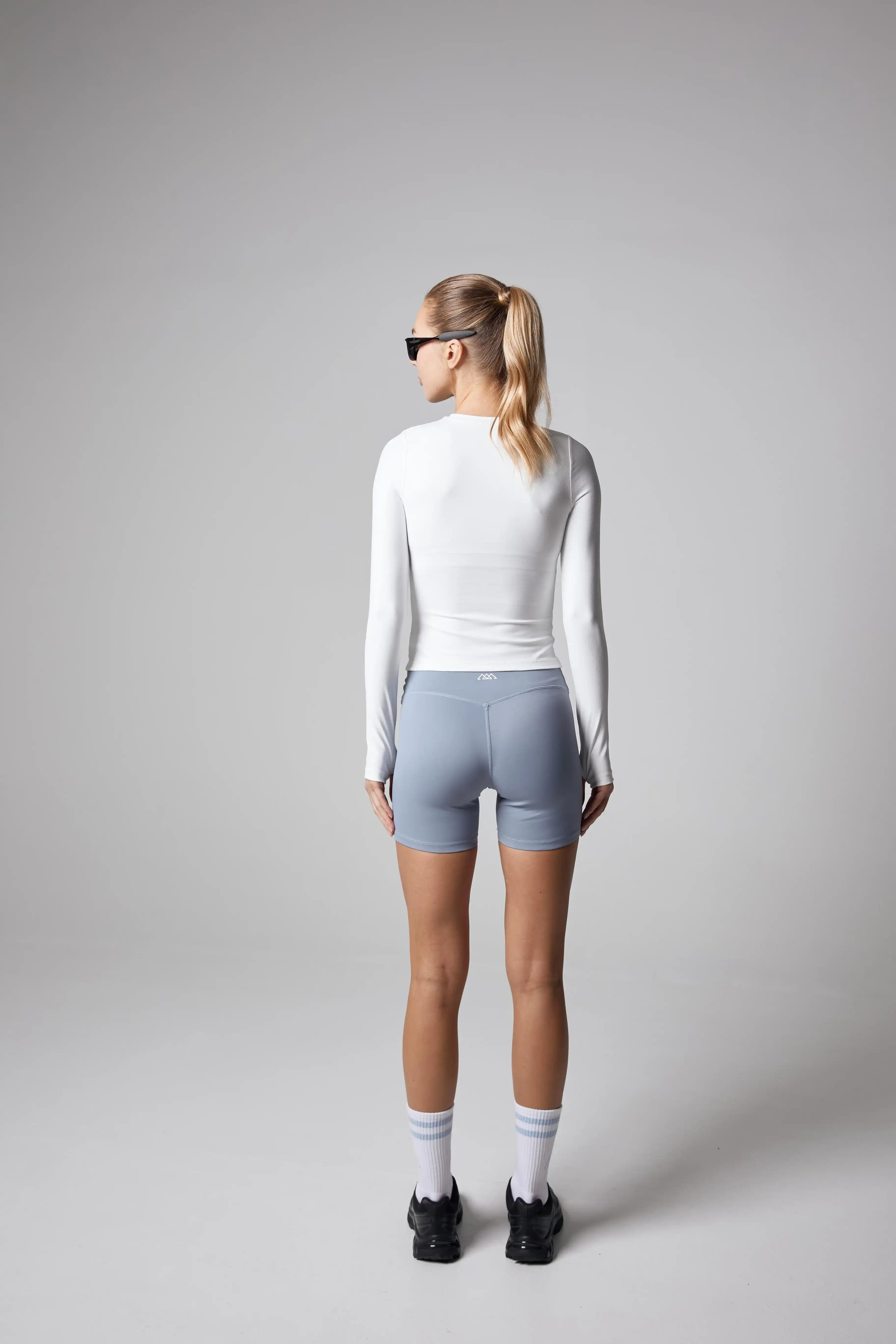 Sculpt Tee Long Sleeve- Salt White