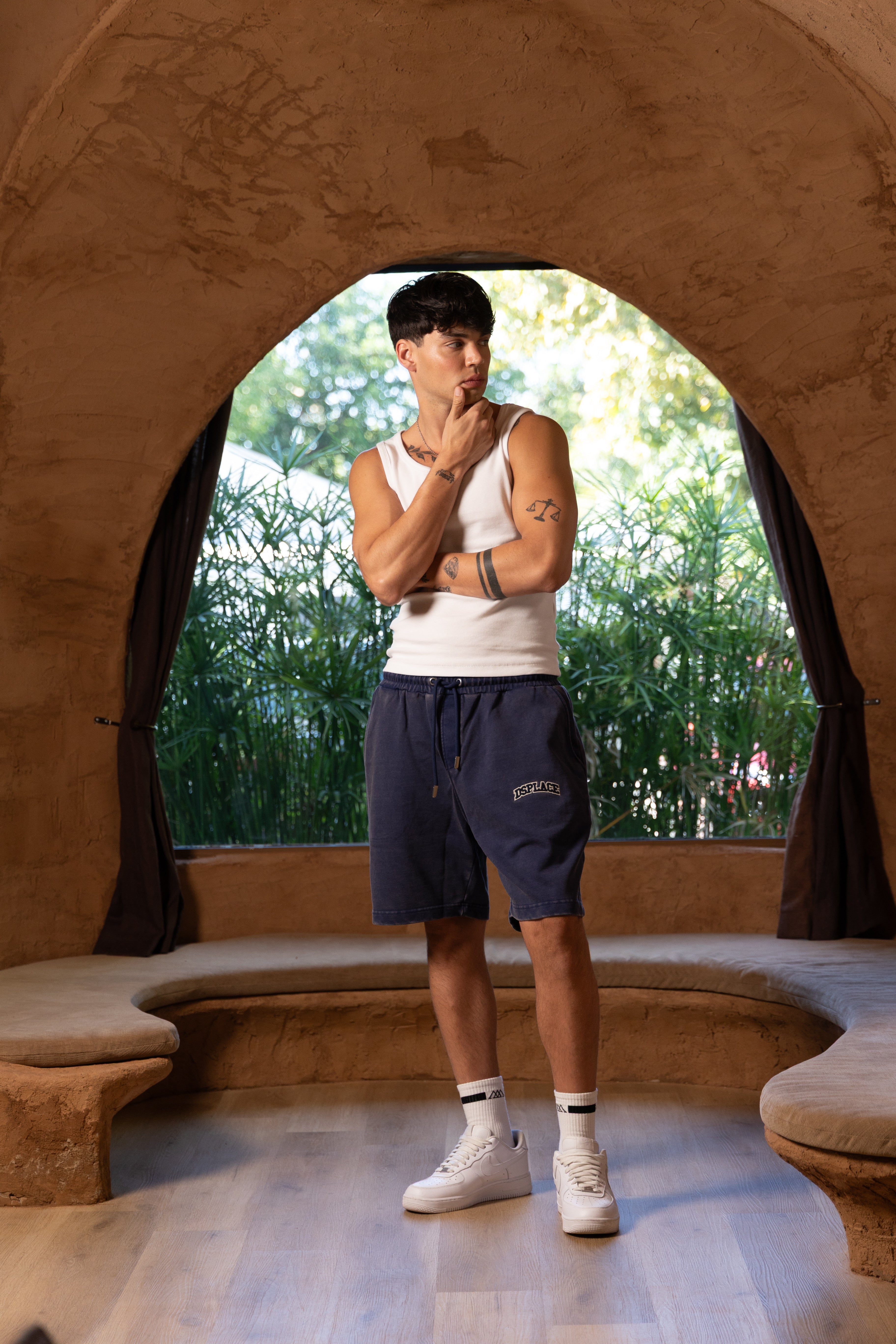 Freedom Shorts - Indigo Washed University Logo