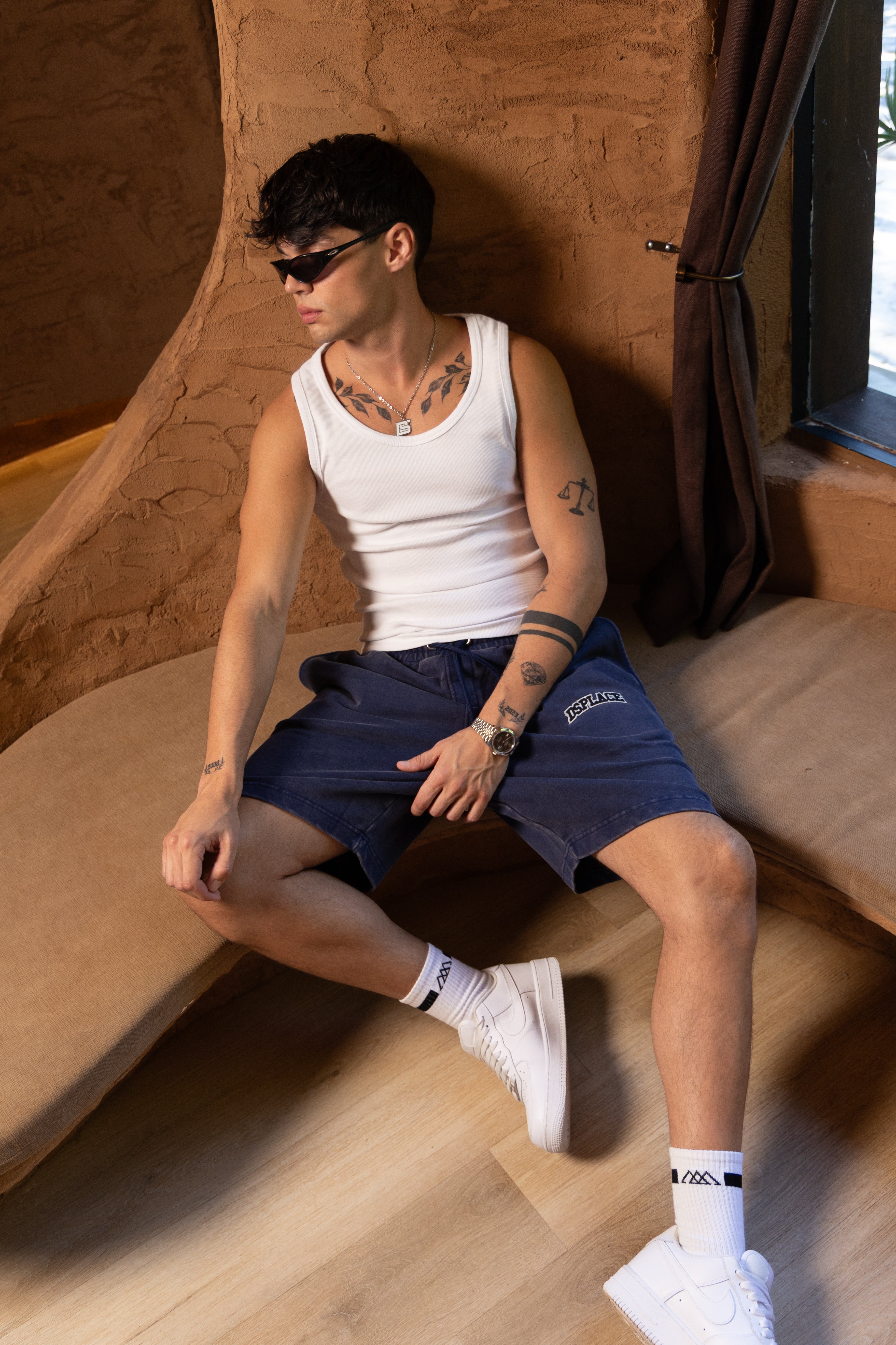 Freedom Shorts - Indigo Washed University Logo