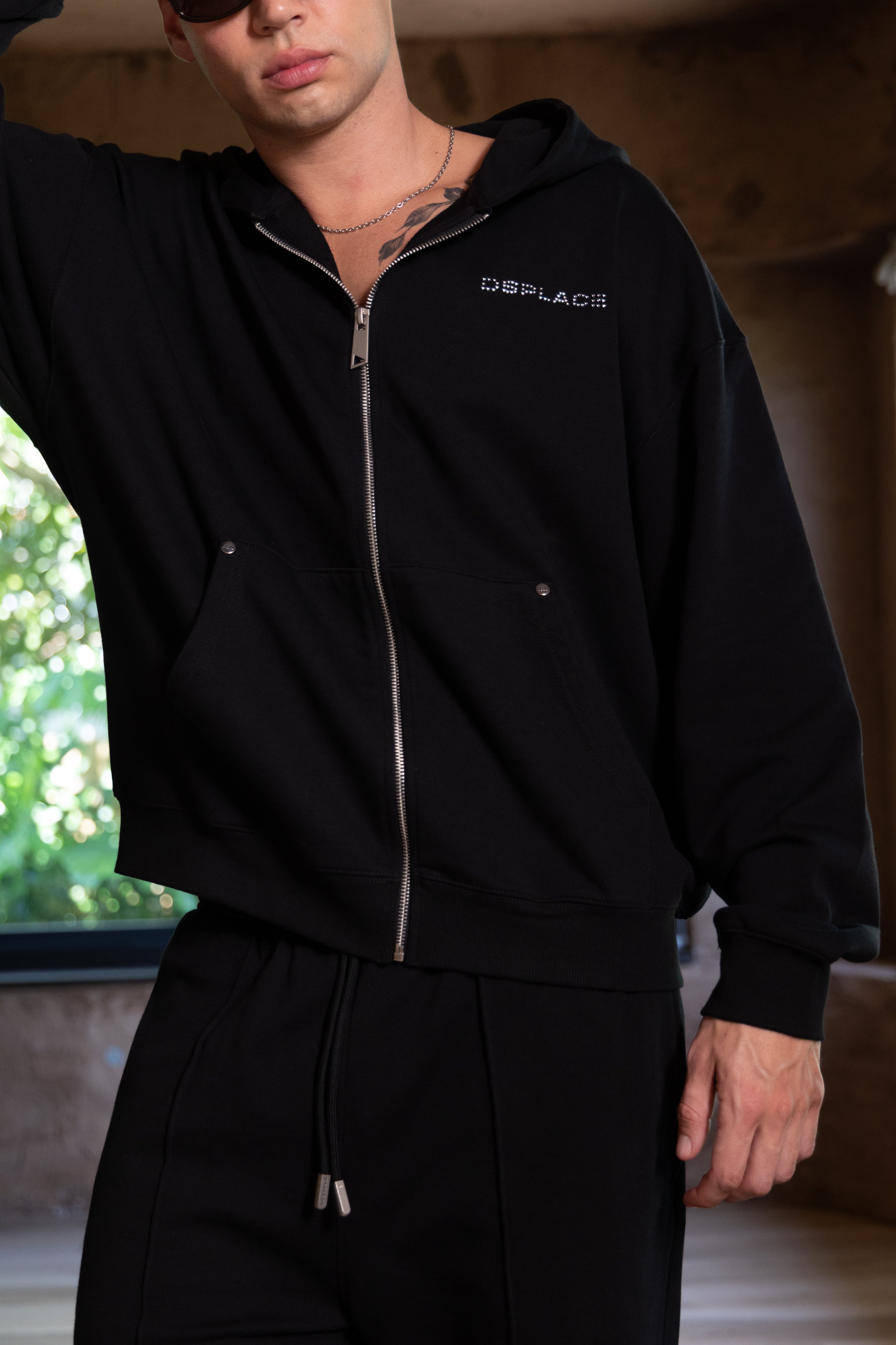 Arden Zipper Hoodie- Sparkle Logo