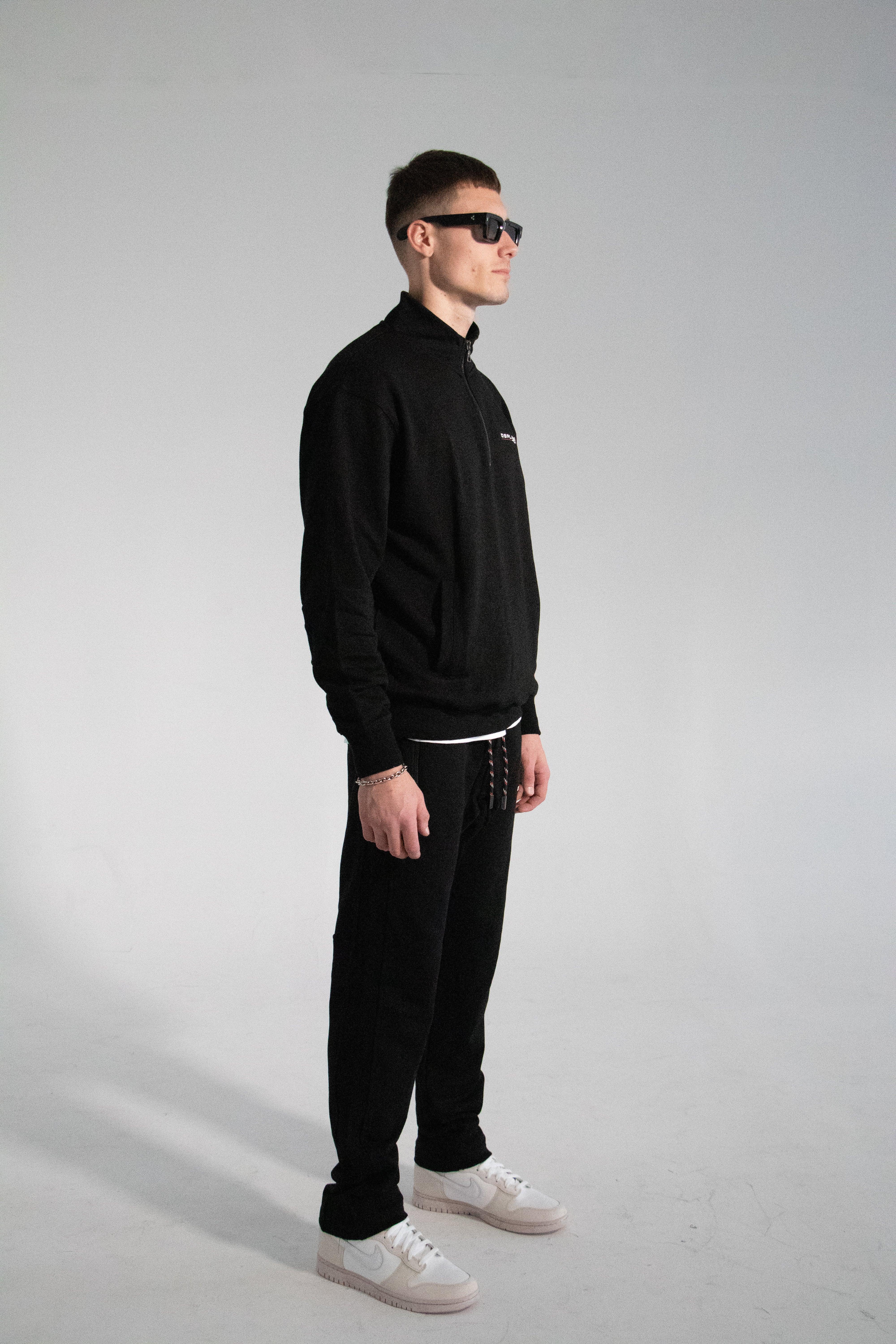 Half Zip Sweater - Jet Black