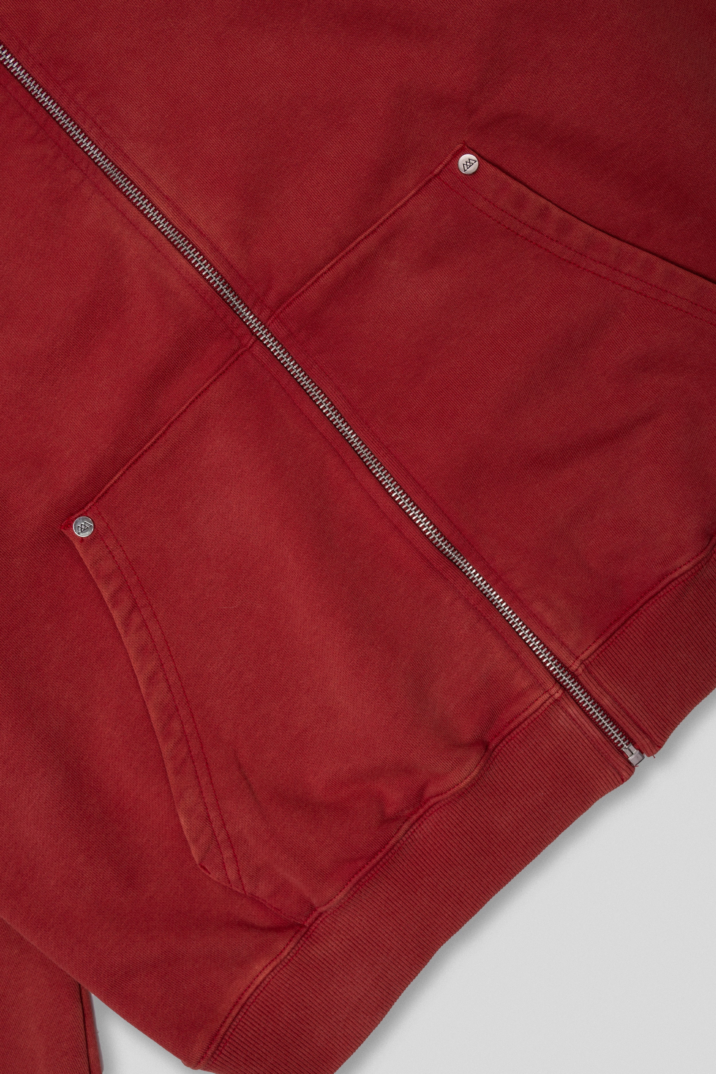 Arden Zipper Hoodie - Washed Ruby