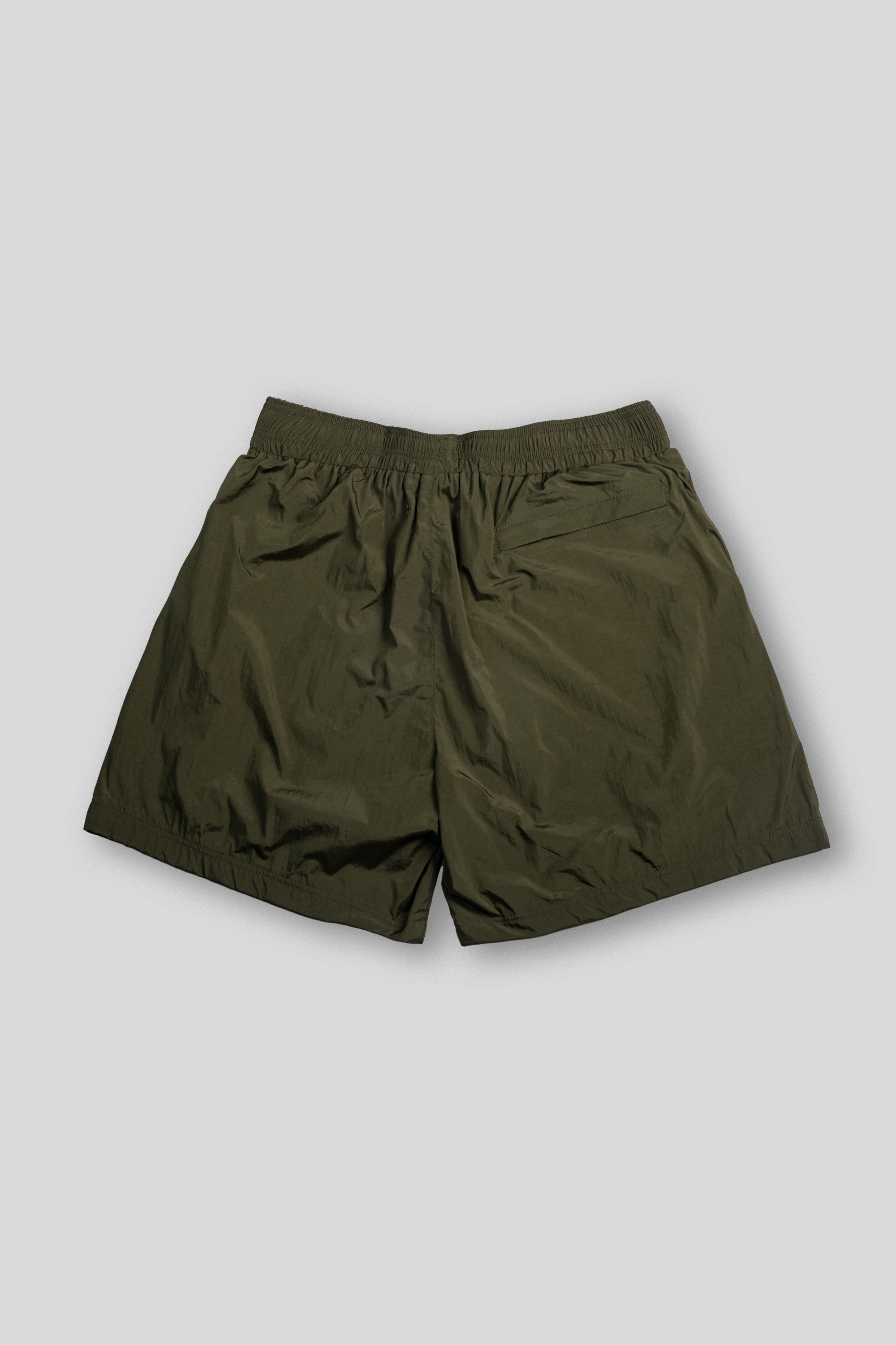 Parachute Nylon Shorts - Olive Green