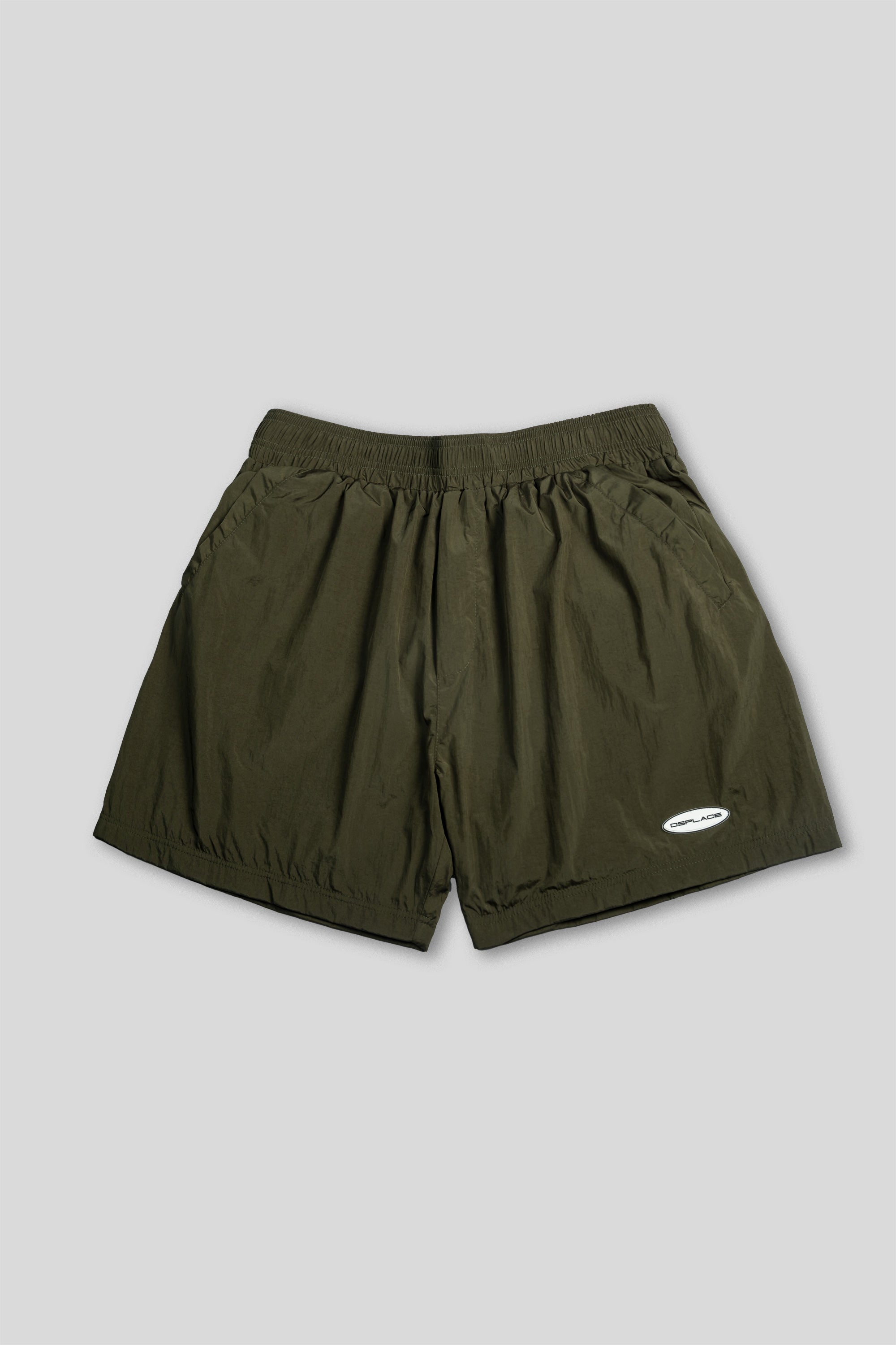 Parachute Nylon Shorts - Olive Green