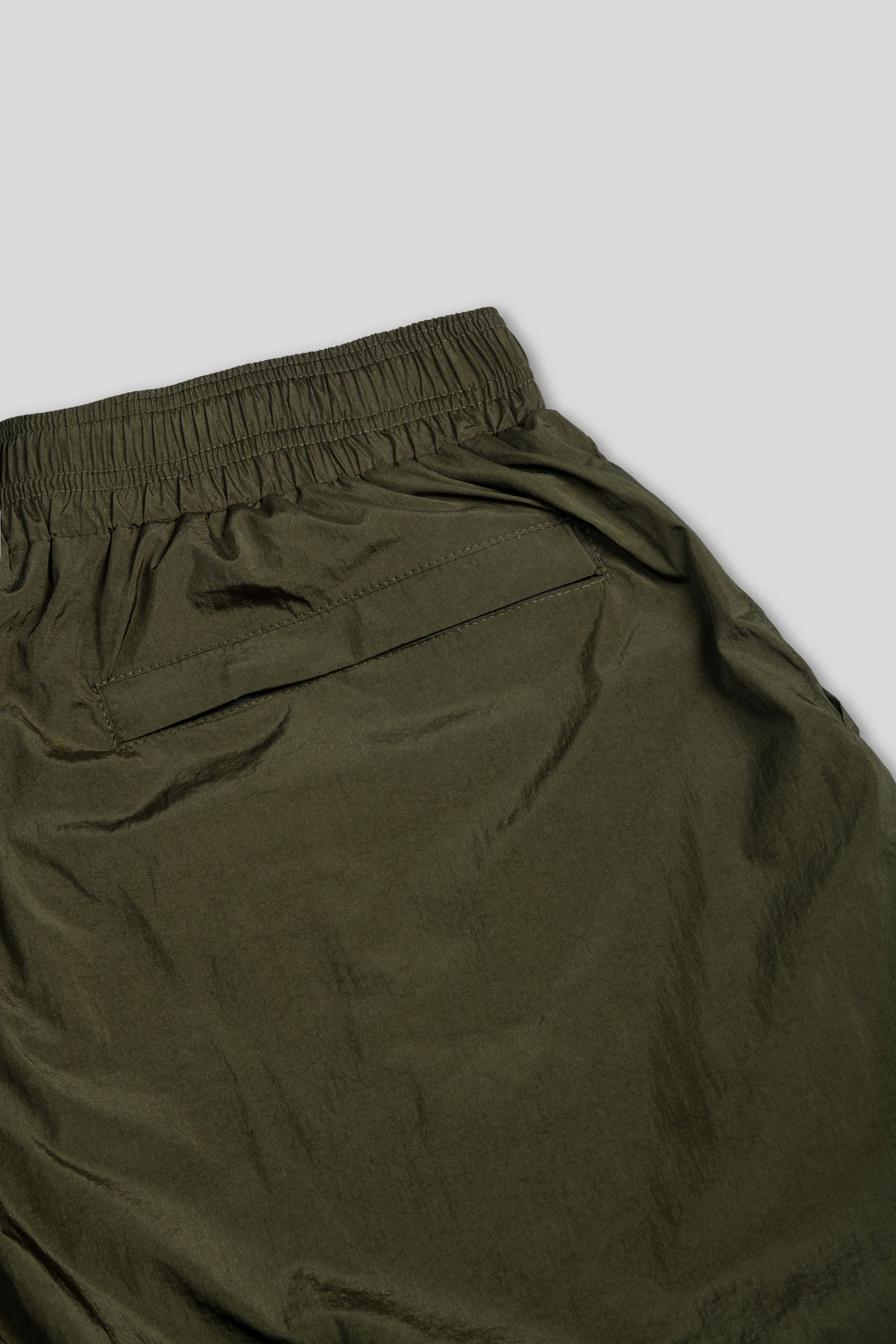 Parachute Nylon Shorts - Olive Green