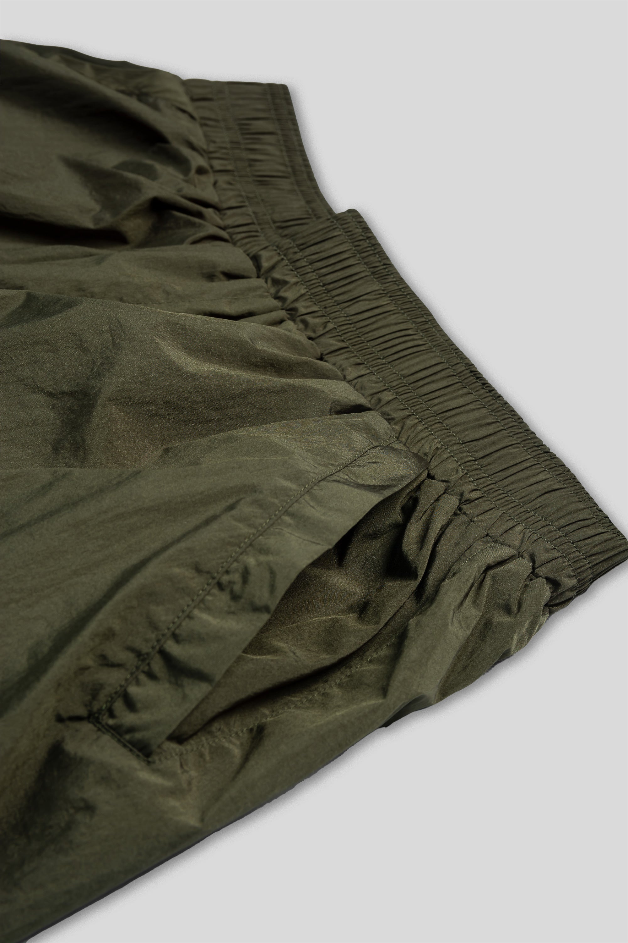Parachute Nylon Shorts - Olive Green