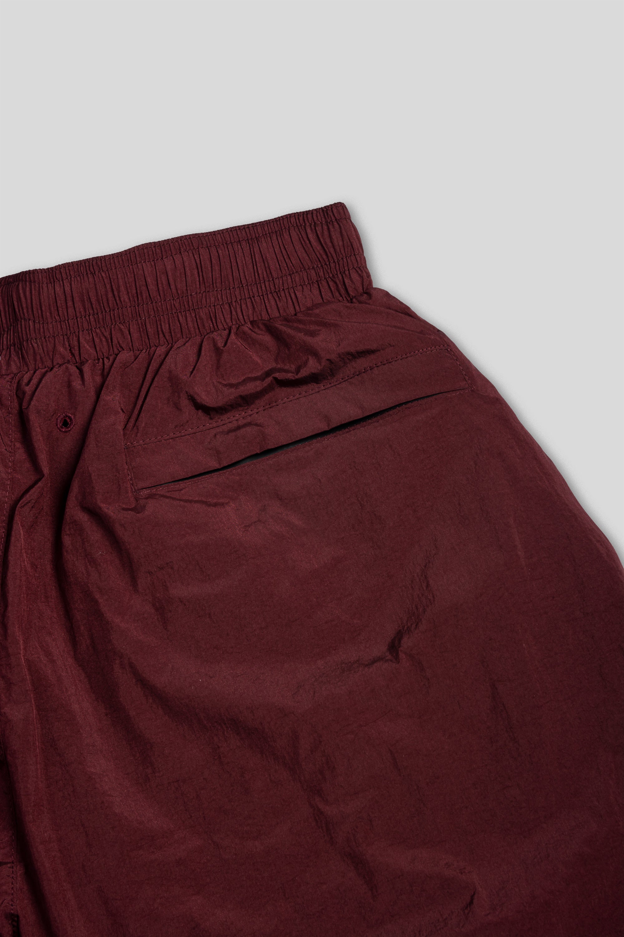 Parachute Nylon Shorts - Marsala Red