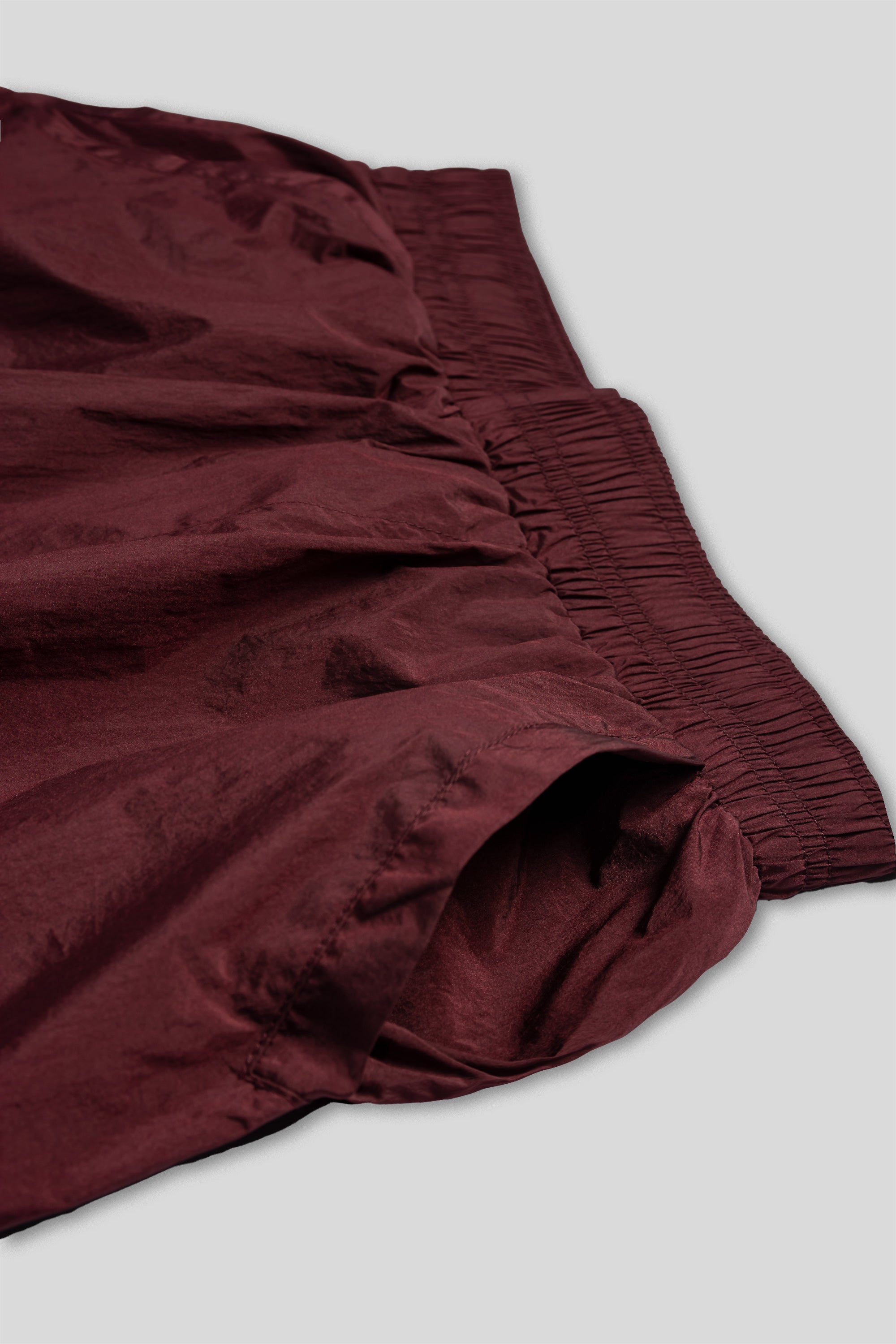 Parachute Nylon Shorts - Marsala Red