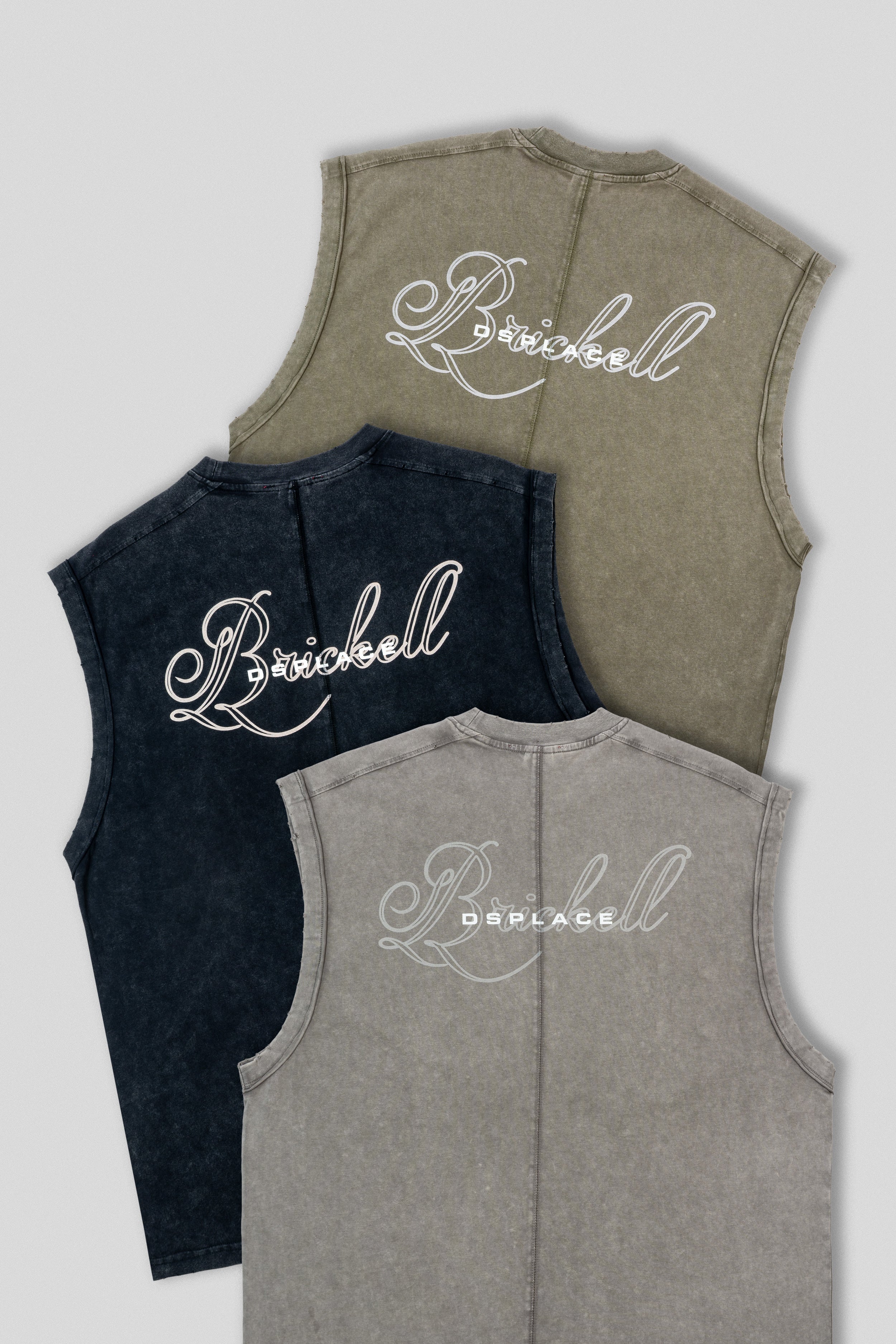 Brickell Sleeveless Tank - Carbon Black Washed