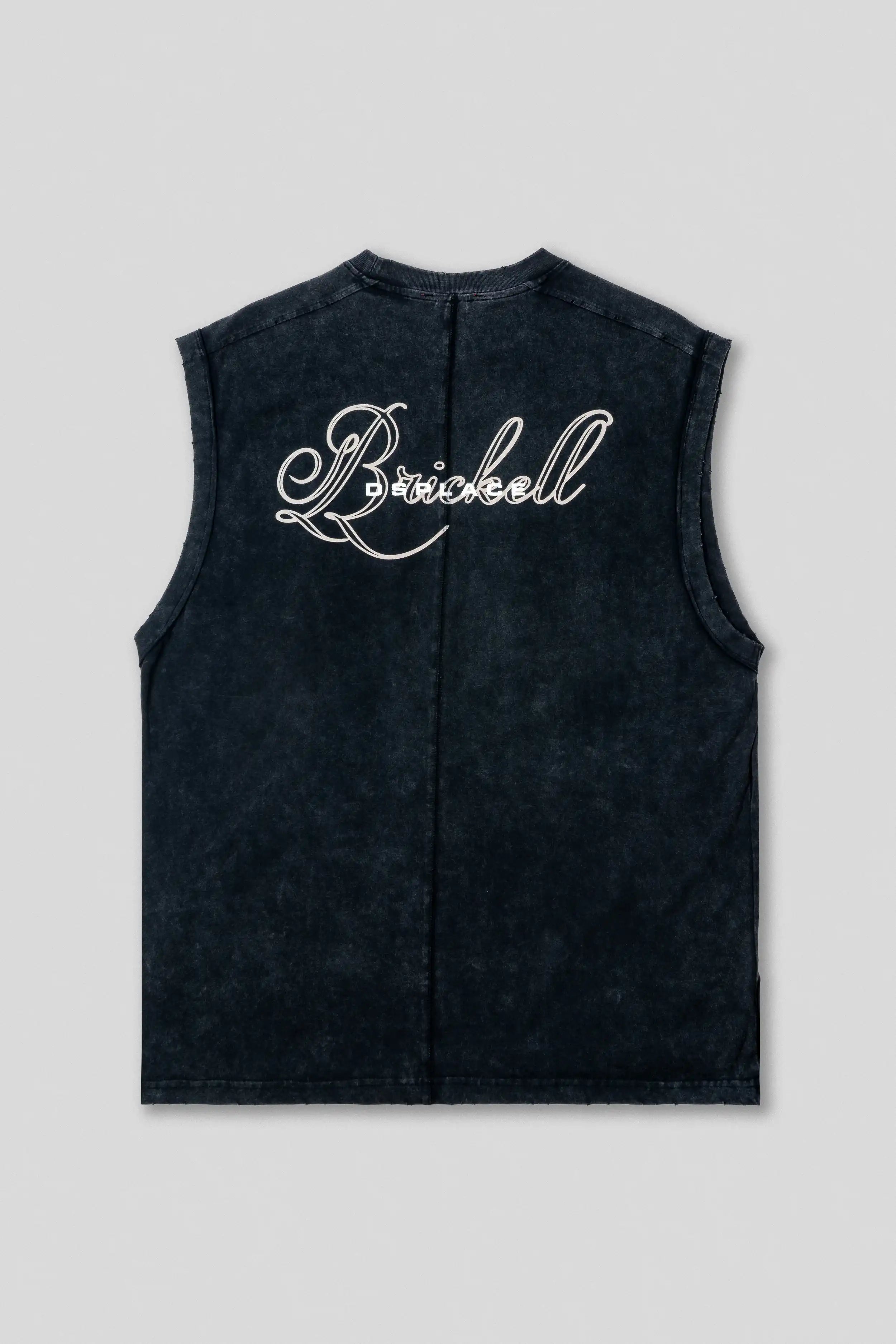 Brickell Sleeveless Tank - Carbon Black Washed