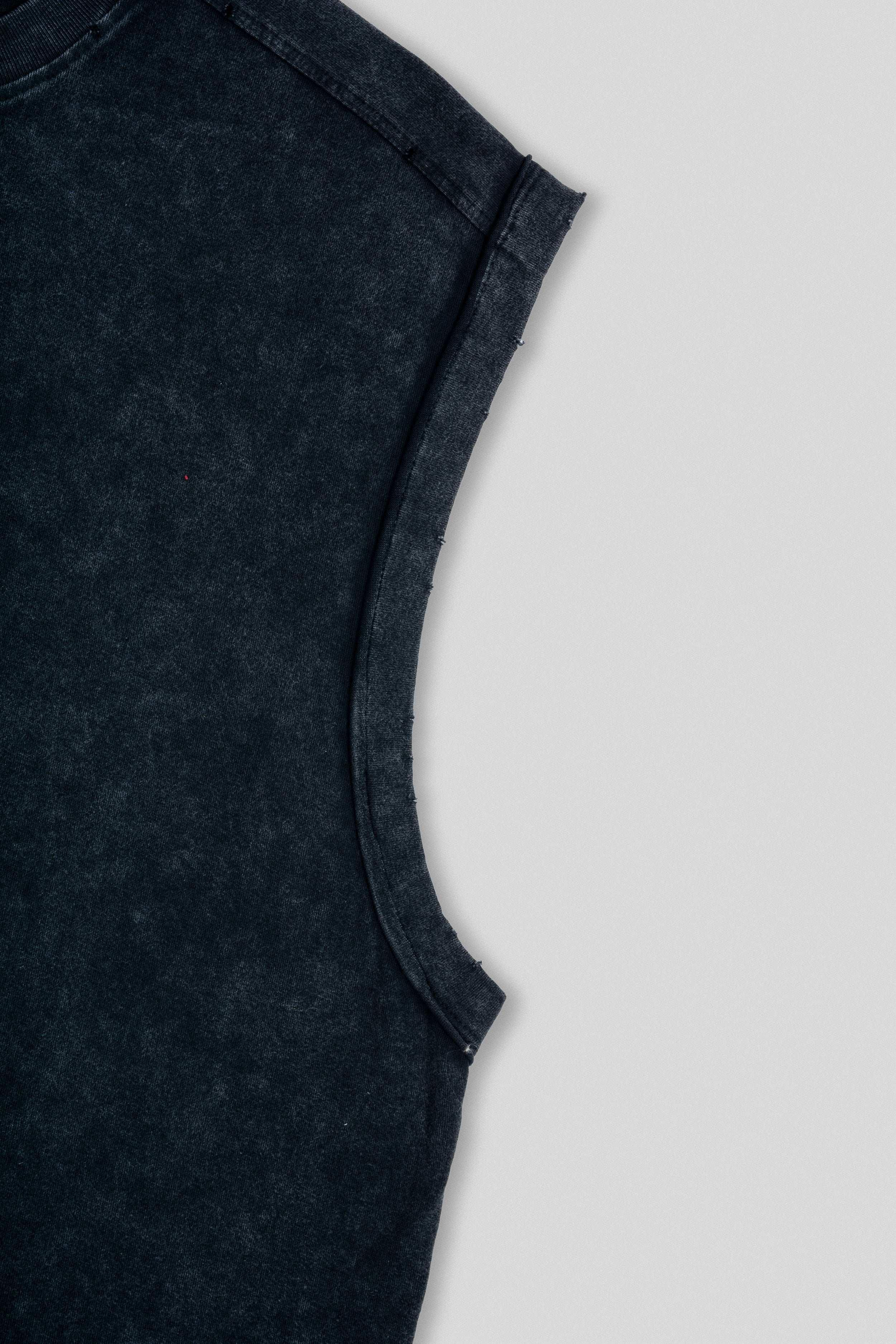 Brickell Sleeveless Tank - Carbon Black Washed