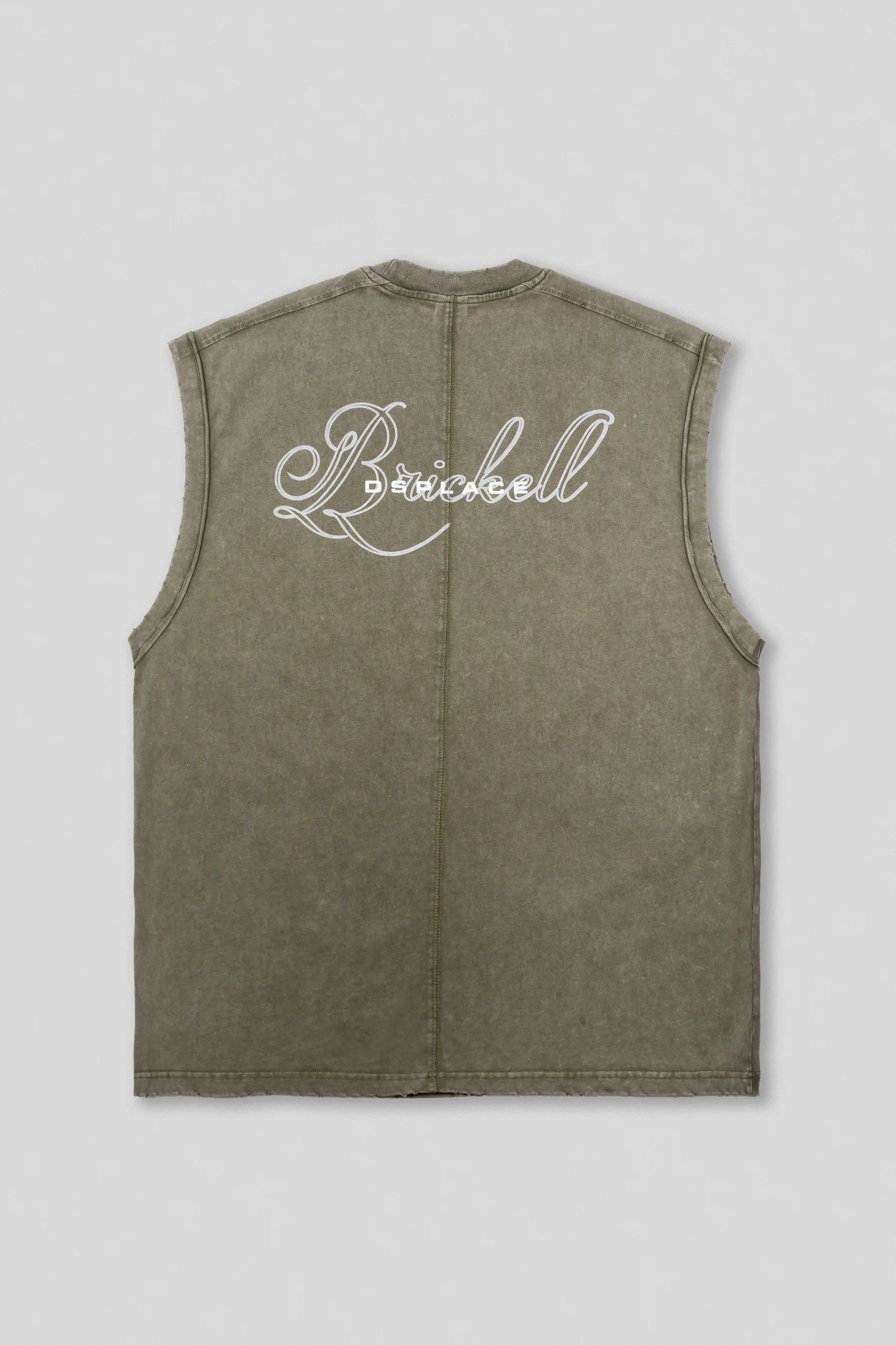 Brickell Sleeveless Tank - Laurel Green Washed
