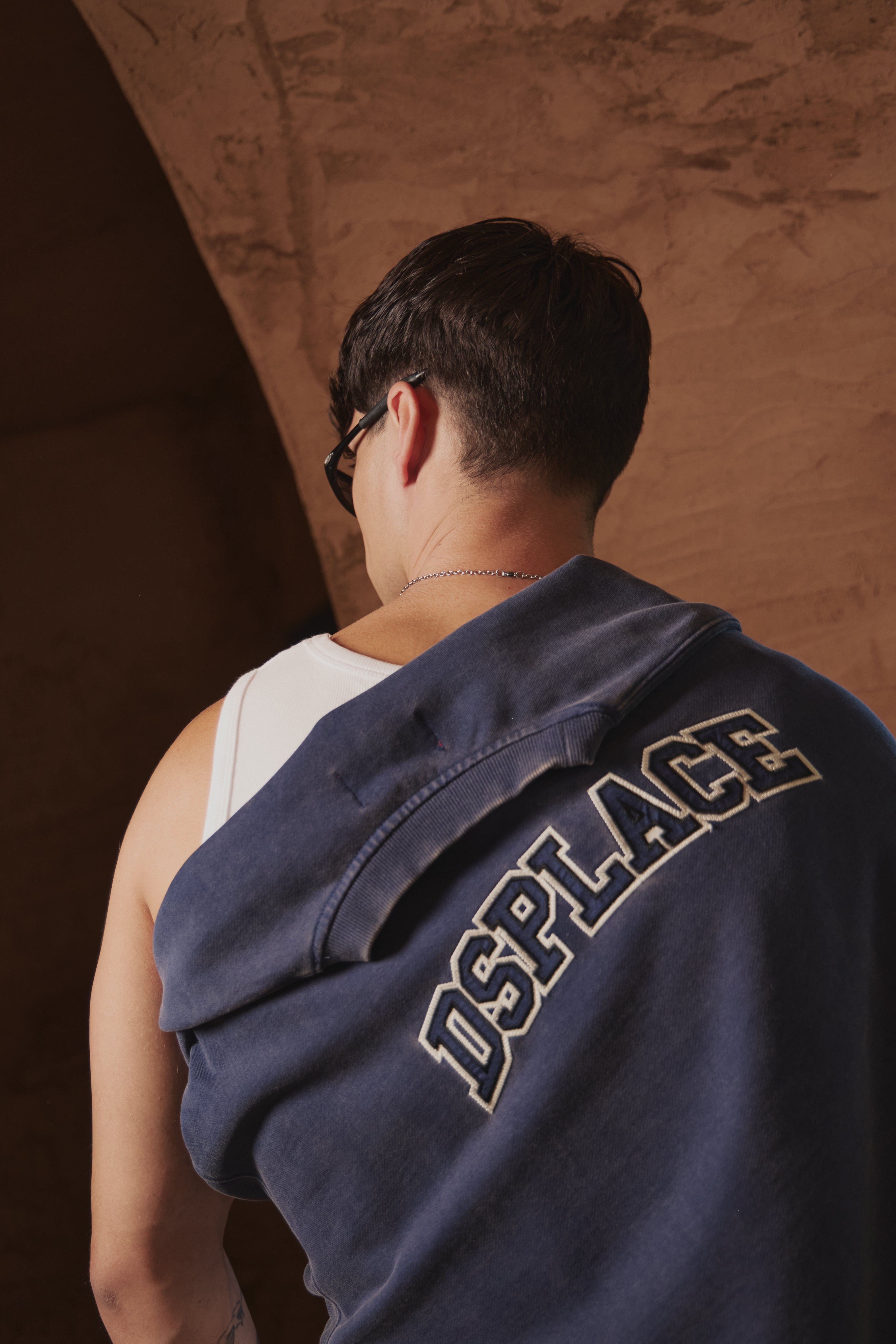 The Ajax Crewneck - Indigo Washed University Logo