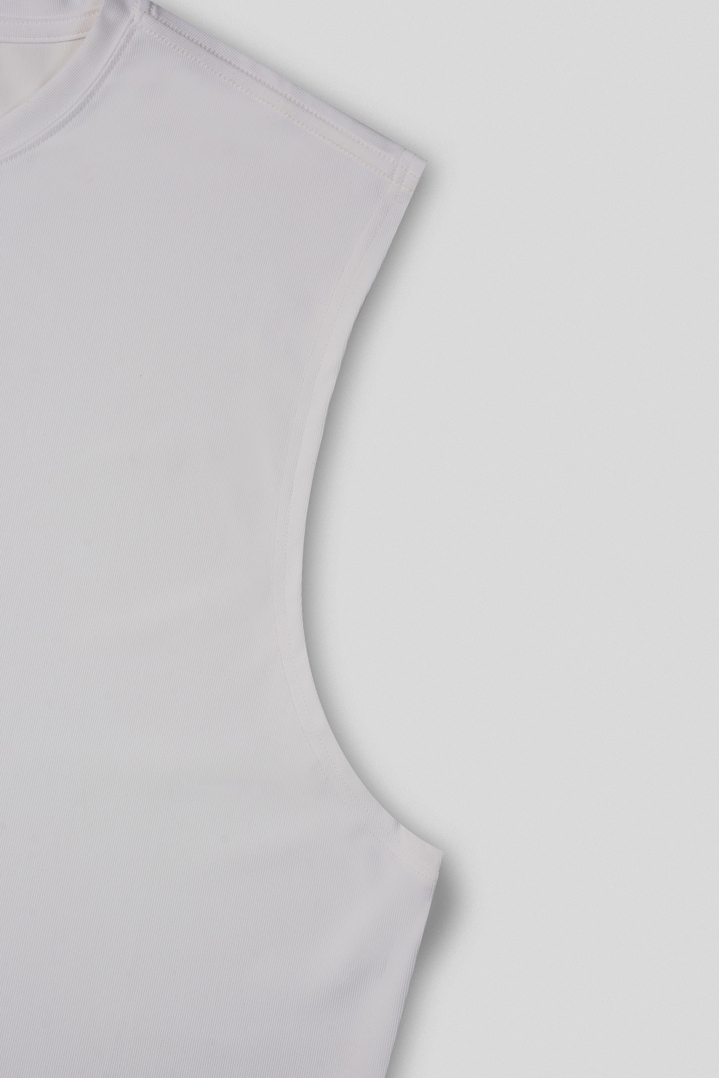 Racer Sleeveless Tank - Flat White
