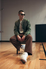 VE. The Tyche Bomber Jacket - Olive Green