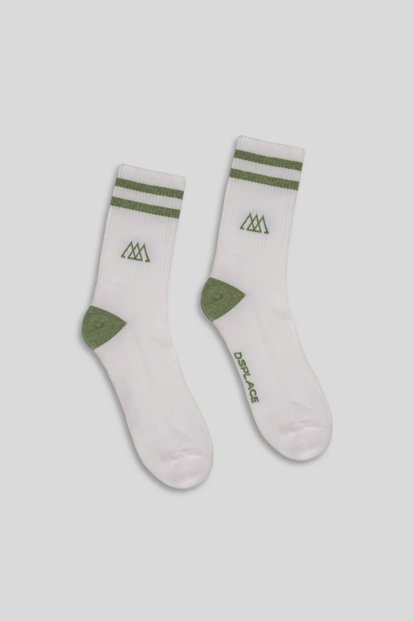 Racer Socks - White / Algae Green