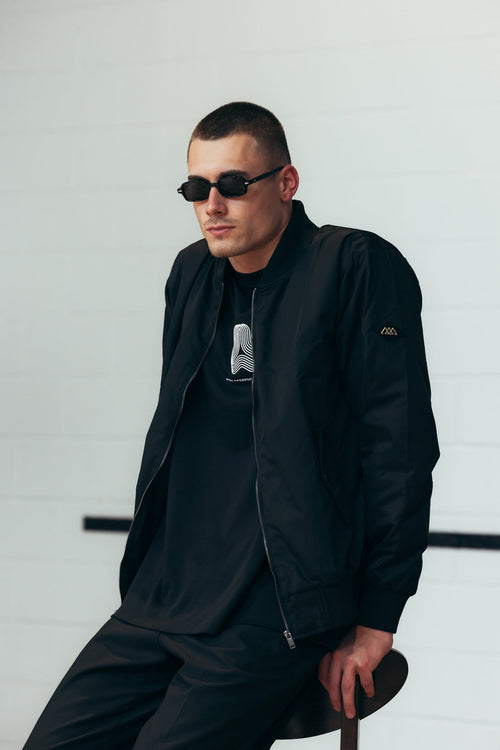 The Tyche Bomber Jacket - Jet Black