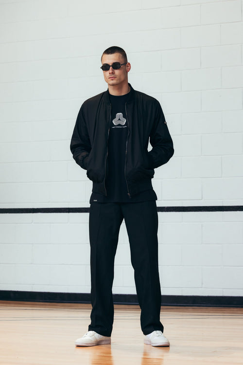 The Tyche Bomber Jacket - Jet Black