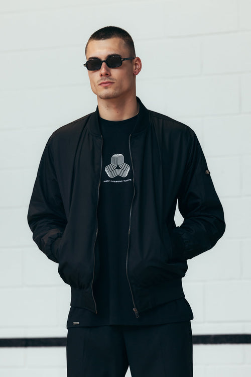 The Tyche Bomber Jacket - Jet Black