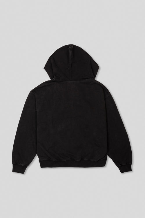 Arden Zipper Hoodie - Washed Black