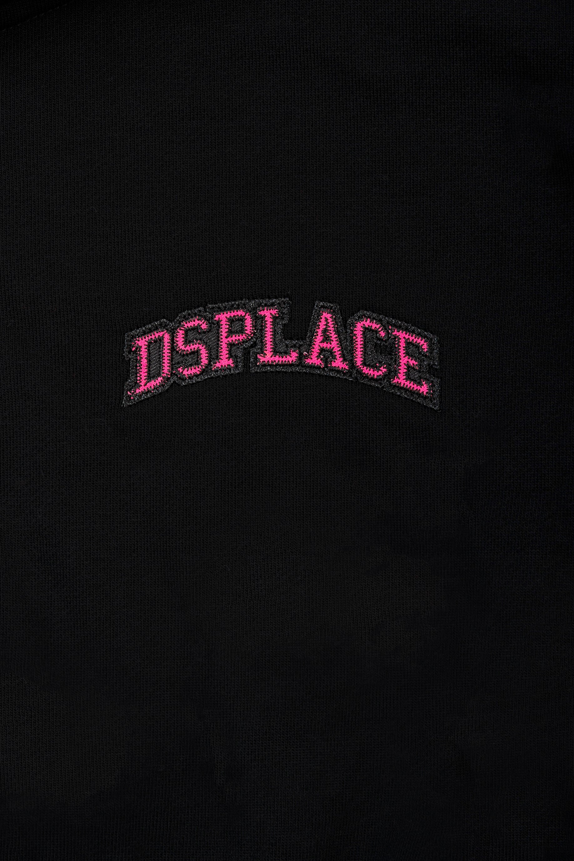 Zyra Cropped Zipper Hoodie - Black University Logo