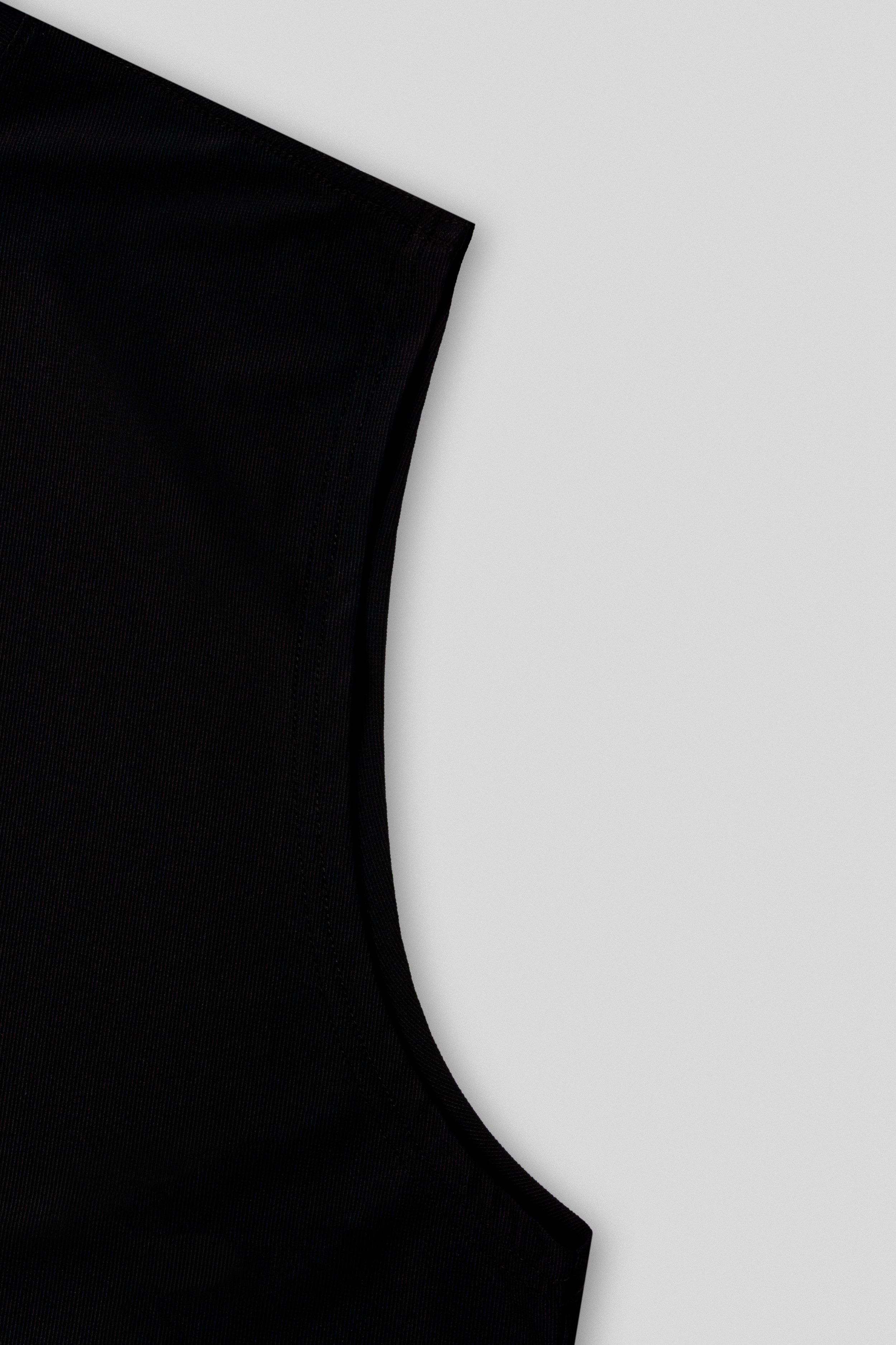Racer Sleeveless Tank - Jet Black