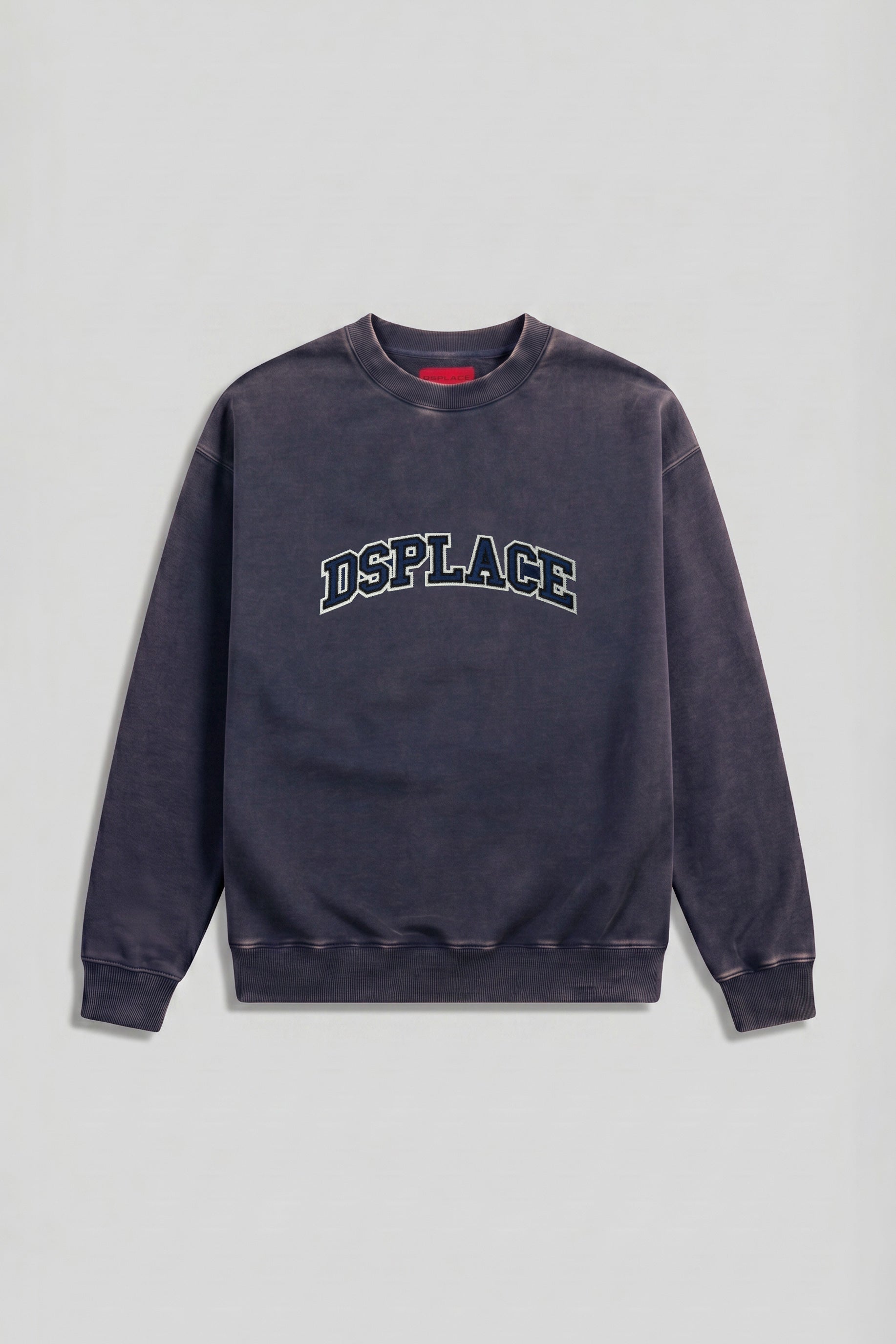 The Ajax Crewneck - Indigo Washed University Logo