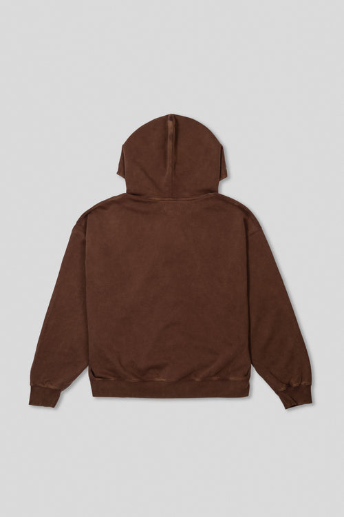 Arden Zipper Hoodie - Washed Mocha