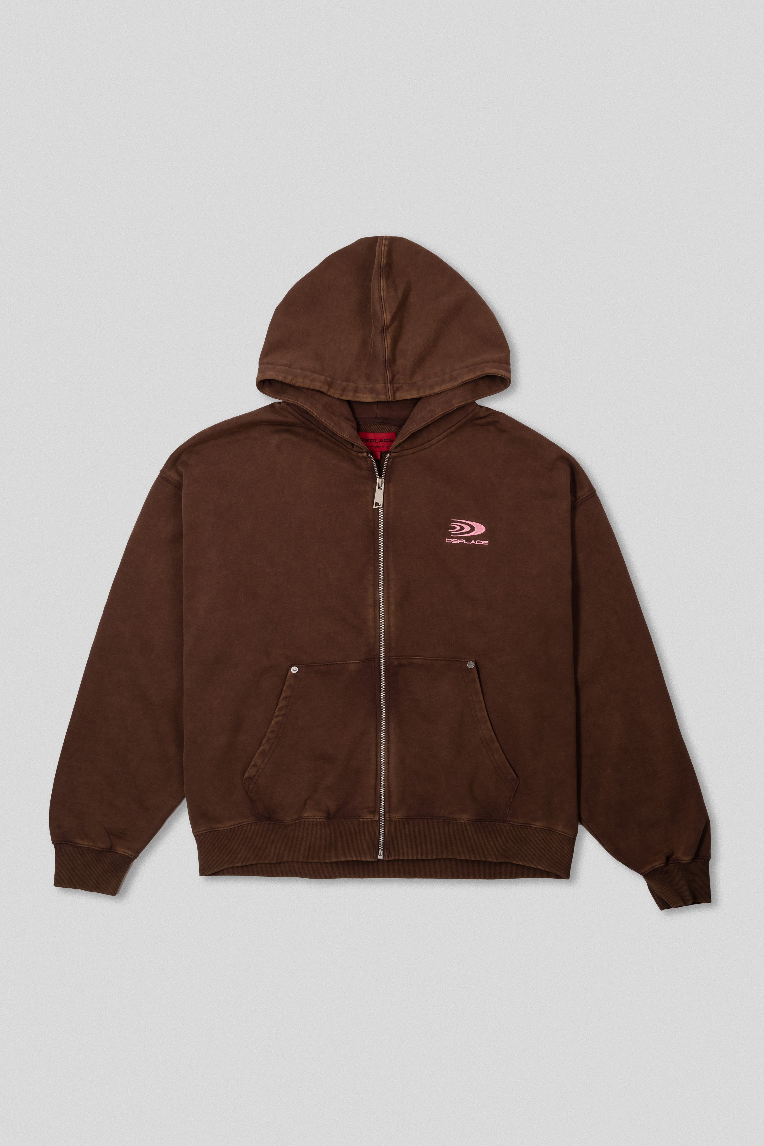 Arden Zipper Hoodie - Washed Mocha