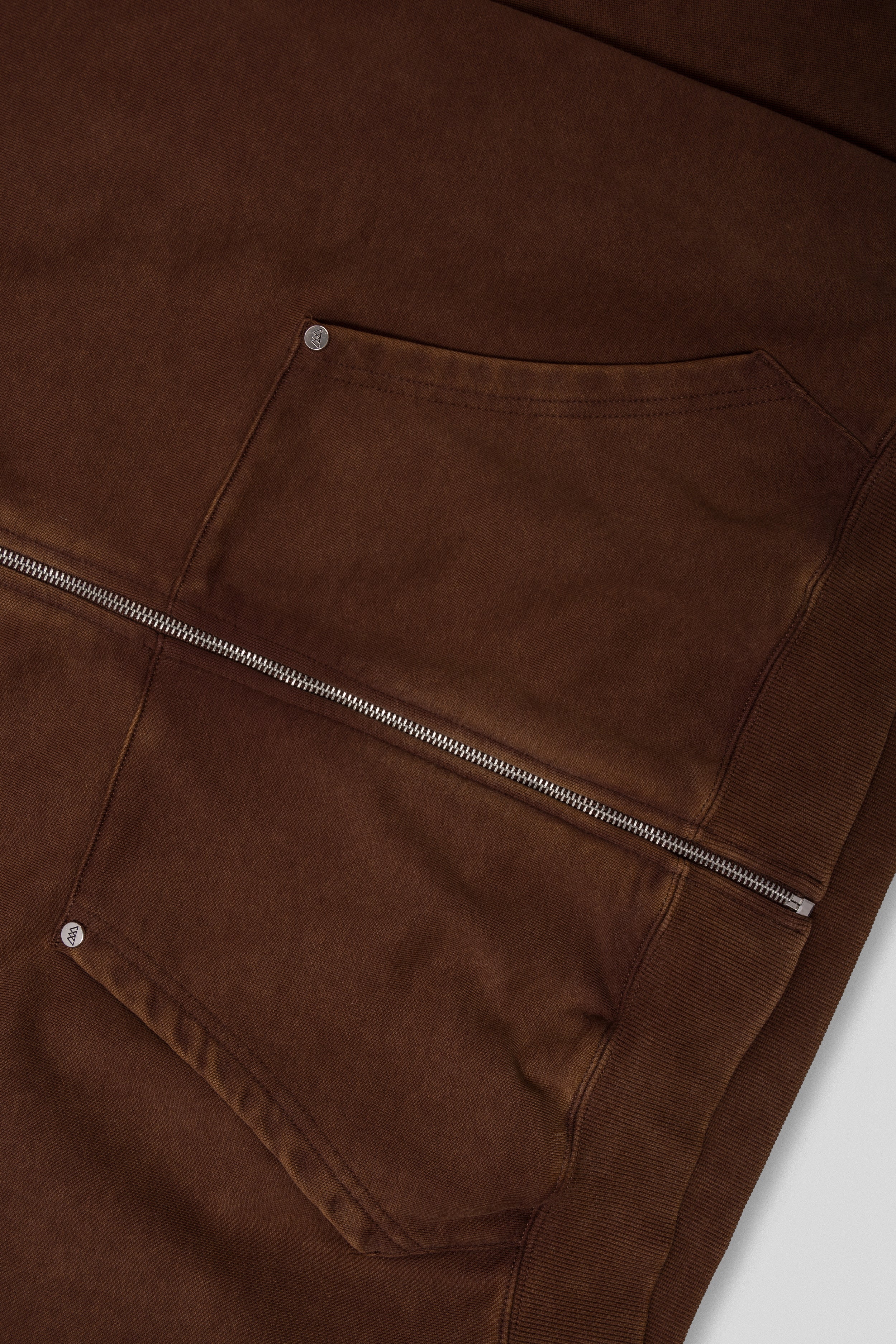 Arden Zipper Hoodie - Washed Mocha