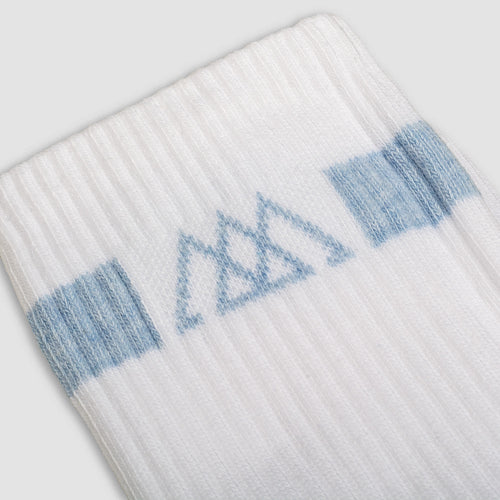 Racer Socks - White / Sky Blue