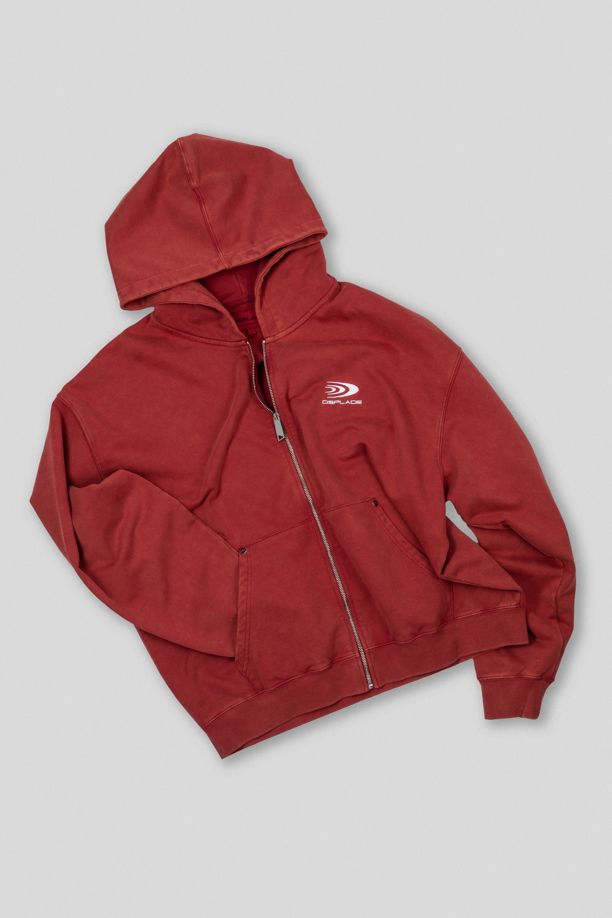 Arden Zipper Hoodie - Washed Ruby