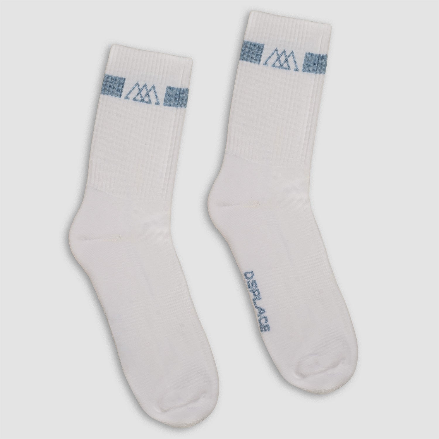 Racer Socks - White / Sky Blue