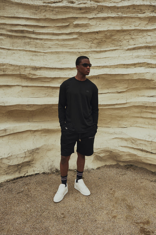 Nova Logo Tee - Jet Black / Black Logo