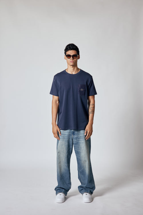 Chaos Pocket Tee - Ocean Navy