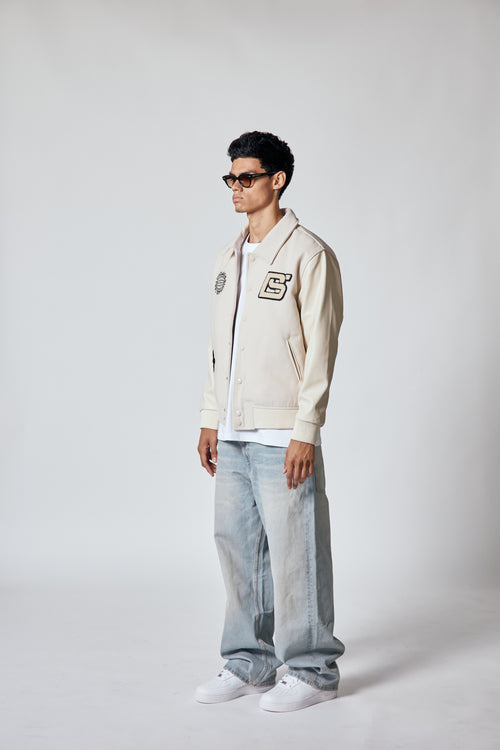 THE VARSITY JACKET - CREAM