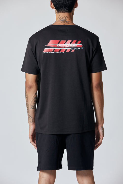 Miami Boat Racing Club Tee - Jet Black