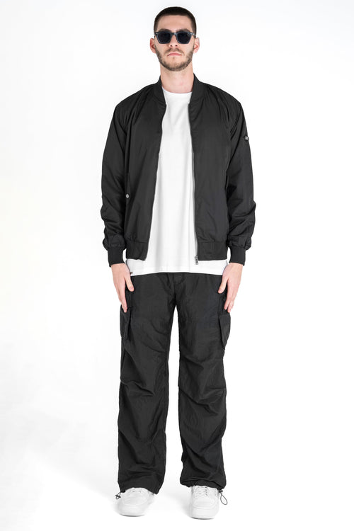 The Tyche Bomber Jacket - Jet Black