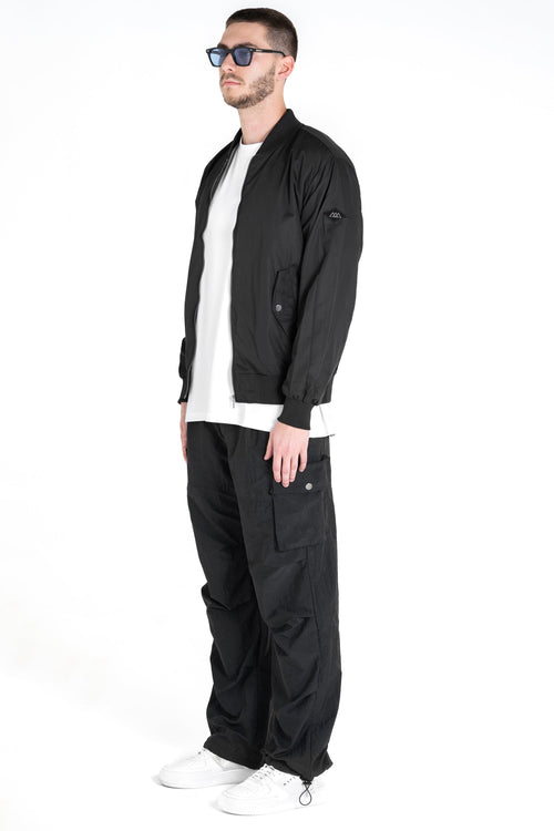 The Tyche Bomber Jacket - Jet Black