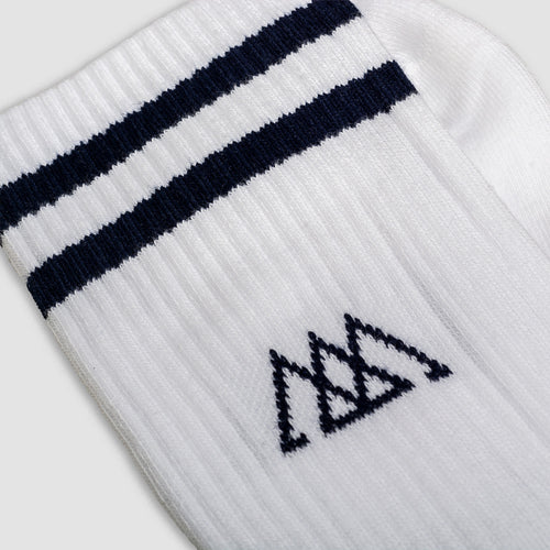 Racer Socks - White / Prussian