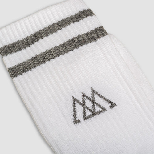 Racer Socks - White / Heather Gray