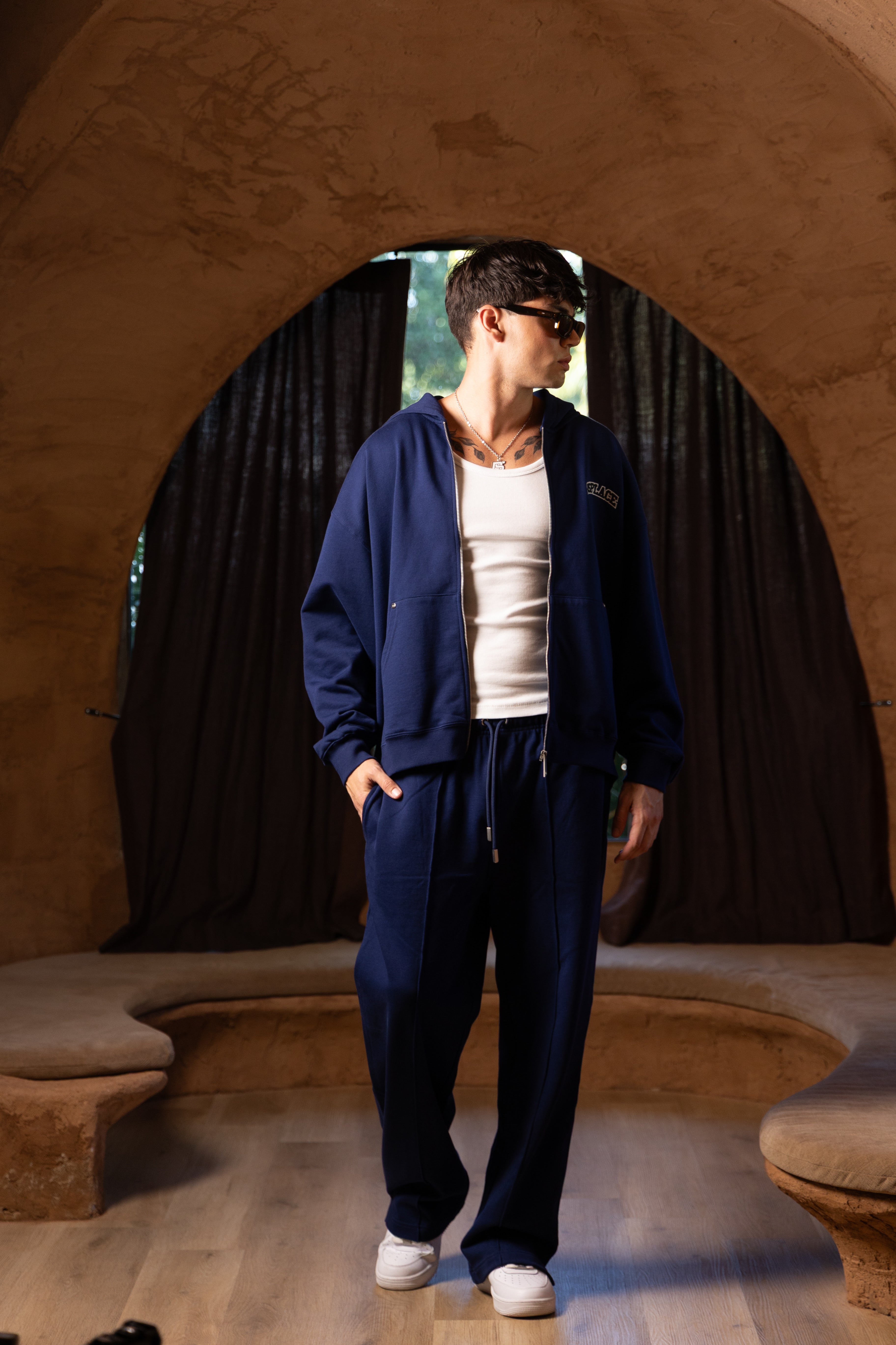 Forma Tailored Sweatpants -  Midnight Blue