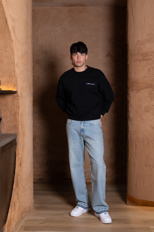 The Ajax Crewneck - Black Lumina Logo