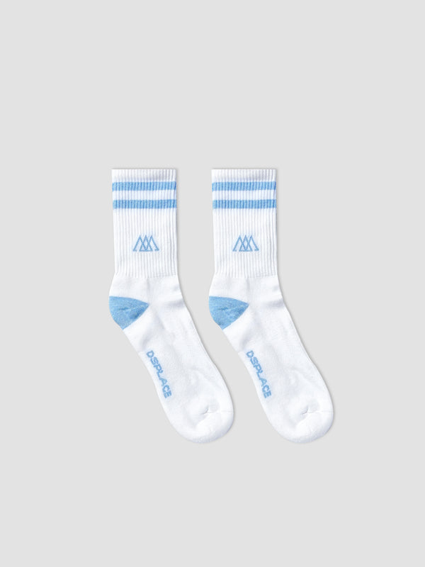 Racer Socks 2S - White / Sky Blue
