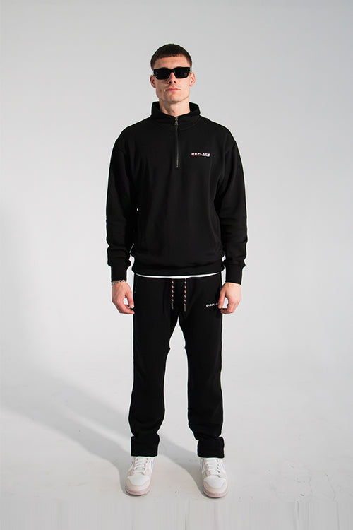 Half Zip Sweater - Jet Black