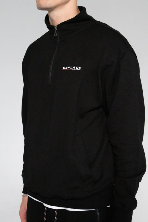 Half Zip Sweater - Jet Black